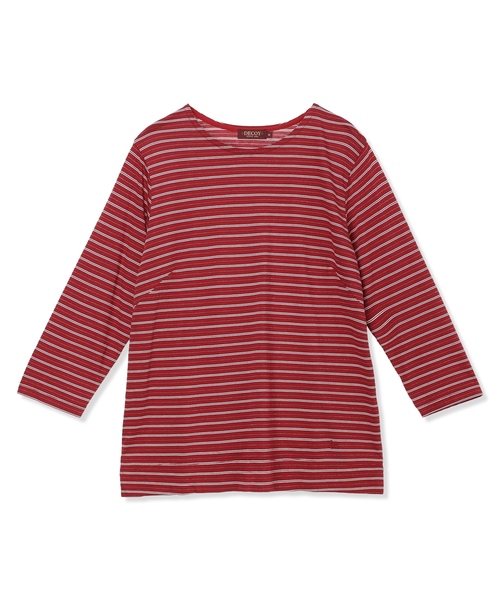 DECOY SINCE 1981(デコイシンスイチキュウハチイチ)の「ラメボーダー7分袖Tシャツ(Tシャツ/カットソー・レディース・ネイビー/レッド・M/L)」の15枚目の写真