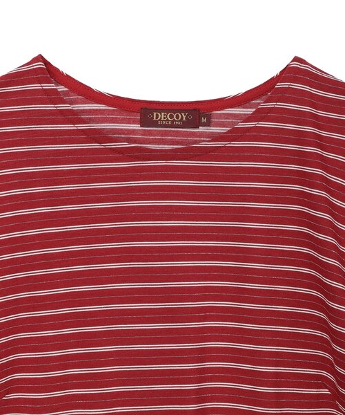DECOY SINCE 1981(デコイシンスイチキュウハチイチ)の「ラメボーダー7分袖Tシャツ(Tシャツ/カットソー・レディース・ネイビー/レッド・M/L)」の17枚目の写真