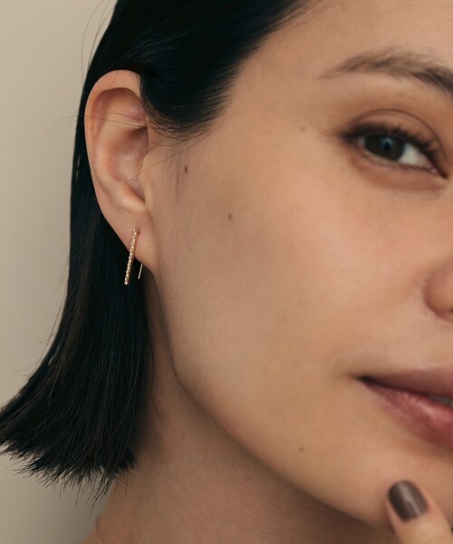 COCOSHNIK(ココシュニック)の「K10極光 フックピアス(ピアス(両耳用)・レディース・イエローゴールド・00)」の8枚目の写真