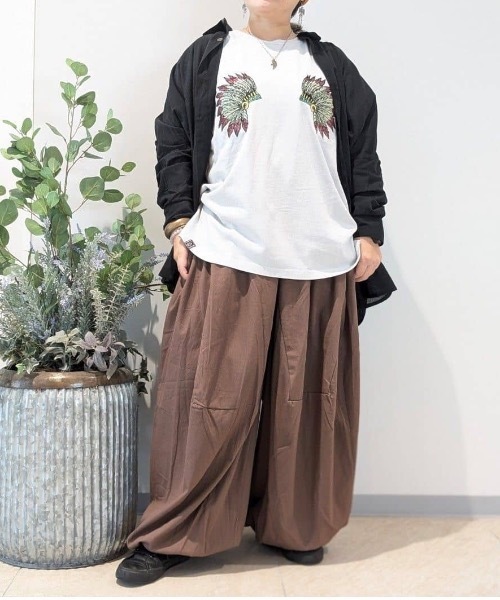 チャイハネ(チャイハネ)の「【チャイハネ】ピグネイメンズTシャツ(Tシャツ/カットソー・メンズ・ホワイト/カーキ/ブラウン・FREE)」の6枚目の写真