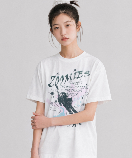 Between A and B（ビトウィーンエイアンドビー）の「ジュミズ ルーズフィットTシャツ [ホワイト]（Tシャツ/カットソー・レディース・ホワイト・FREE）」の4枚目の写真