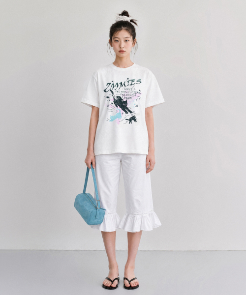 Between A and B（ビトウィーンエイアンドビー）の「ジュミズ ルーズフィットTシャツ [ホワイト]（Tシャツ/カットソー・レディース・ホワイト・FREE）」の5枚目の写真