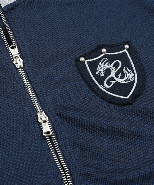 XTONZ(エクストーンズ)の「XJ140 スリムフィット アプリケ パイピング トラック ジップアップ (NAVY)(ナイロンジャケット・レディース・その他・MEDIUM/LARGE)」の12枚目の写真