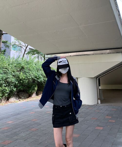 XTONZ(エクストーンズ)の「XJ140 スリムフィット アプリケ パイピング トラック ジップアップ (NAVY)(ナイロンジャケット・レディース・その他・MEDIUM/LARGE)」の17枚目の写真