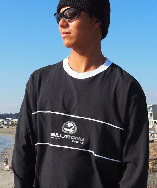 BILLABONG(ビラボン)の「BILLABONG メンズ BIO WAVE ロンT 【2026年秋冬モデル】/ビラボンフロントロゴ長袖ロンT(Tシャツ/カットソー・メンズ・ホワイト/ブラック/パープル・X-LARGE/LARGE/MEDIUM)」の1枚目の写真