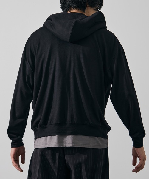 WRAPINKNOT（ラッピンノット）の「【WRAPINKNOT/ラッピンノット】Zip Hoodie（パーカー・メンズ・ブラック/ダークグレー・3/2）」の5枚目の写真
