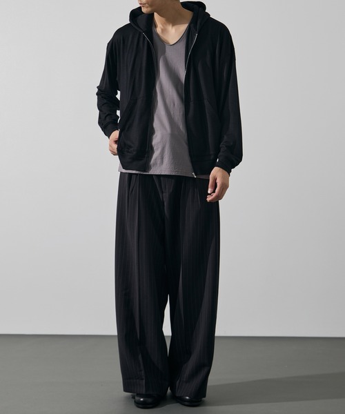 WRAPINKNOT（ラッピンノット）の「【WRAPINKNOT/ラッピンノット】Zip Hoodie（パーカー・メンズ・ブラック/ダークグレー・3/2）」の6枚目の写真