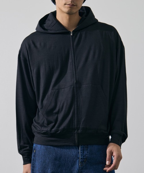 WRAPINKNOT（ラッピンノット）の「【WRAPINKNOT/ラッピンノット】Zip Hoodie（パーカー・メンズ・ブラック/ダークグレー・3/2）」の12枚目の写真