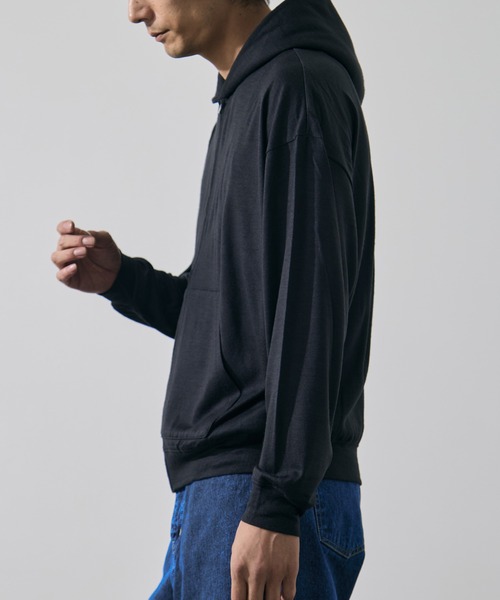WRAPINKNOT（ラッピンノット）の「【WRAPINKNOT/ラッピンノット】Zip Hoodie（パーカー・メンズ・ブラック/ダークグレー・3/2）」の13枚目の写真