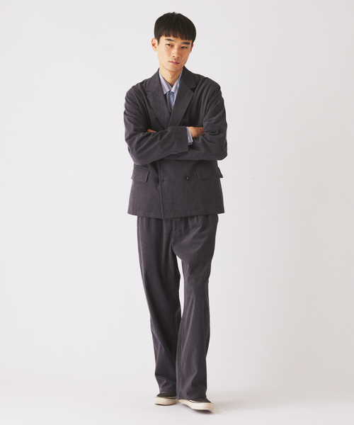 JOURNAL STANDARD relume（ジャーナルスタンダード　レリューム）の「テック ”SOLOTEX(R)” コーデュロイ ワイドイージー スラックス（その他パンツ・メンズ・チャコールグレー/ブラック/ブラウン/ベージュ系その他/ダークブルー・MEDIUM/LARGE）」の6枚目の写真