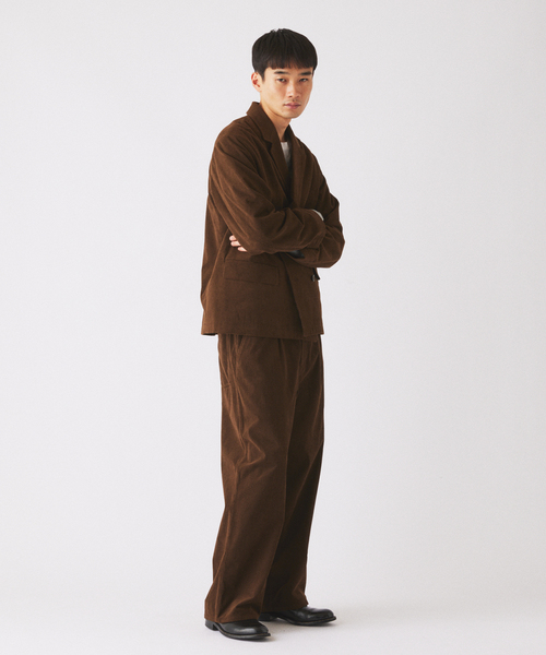 JOURNAL STANDARD relume（ジャーナルスタンダード　レリューム）の「テック ”SOLOTEX(R)” コーデュロイ ワイドイージー スラックス（その他パンツ・メンズ・チャコールグレー/ブラック/ブラウン/ベージュ系その他/ダークブルー・MEDIUM/LARGE）」の8枚目の写真