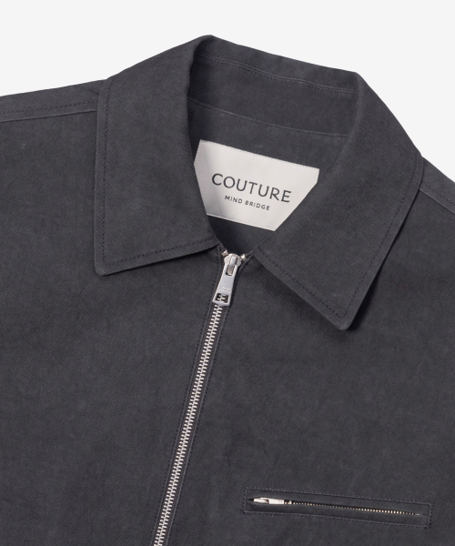 MINDBRIDGE（マインドブリッジ）の「[COUTURE]ピグメントウォッシュ ジップアップ セミオーバーサイズ ブルゾン（ブルゾン・メンズ・チャコールグレー・100/110/95/105）」の7枚目の写真