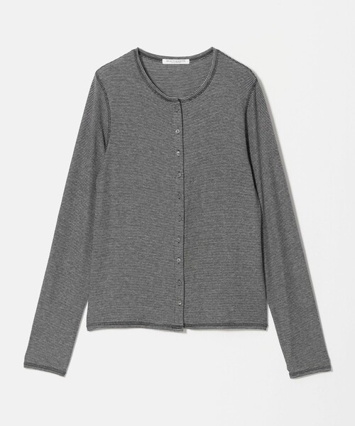 BEAUTY&YOUTH UNITED ARROWS(ビューティーアンドユースユナイテッドアローズ)の「毛セルロースブレンド クルーネック カーディガン/ボーダー(カーディガン/ボレロ・レディース・その他1・FREE)」の1枚目の写真