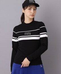 ラインロゴニットモックネックプルオーバー
