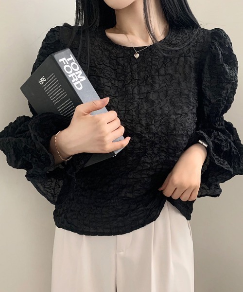 FAVORITO(ファヴォリート)の「パフスリーブブラウス(シャツ/ブラウス・レディース・ホワイト/ベージュ/ブラック・F)」の8枚目の写真