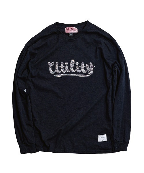 EFFECTEN(エフェクテン)の「mlt5867-Tiger camo basic logo L-S Tee ロングスリーブTシャツ(efsc-22)(Tシャツ/カットソー・メンズ・イエロー系その他/ブラック/アッシュ・M/XL/L)」の2枚目の写真