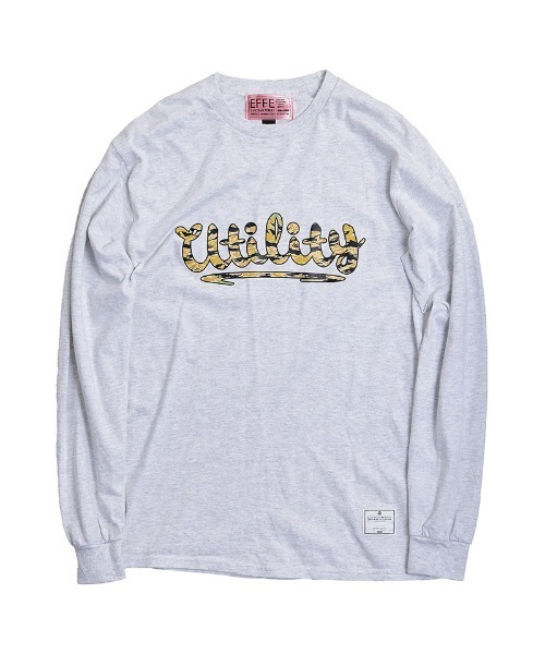 EFFECTEN(エフェクテン)の「mlt5867-Tiger camo basic logo L-S Tee ロングスリーブTシャツ(efsc-22)(Tシャツ/カットソー・メンズ・イエロー系その他/ブラック/アッシュ・M/XL/L)」の9枚目の写真