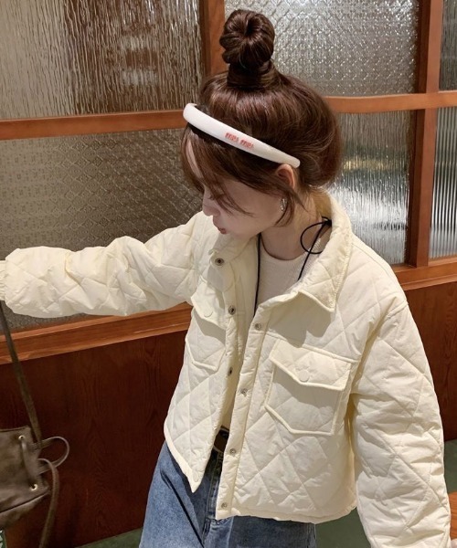 AVYL（アヴィル）の「ダイヤキルティングショートブルゾン（ブルゾン・レディース・ブラック/ホワイト・M）」の9枚目の写真