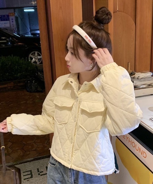 AVYL（アヴィル）の「ダイヤキルティングショートブルゾン（ブルゾン・レディース・ブラック/ホワイト・M）」の6枚目の写真