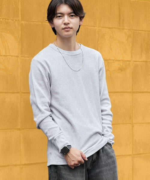 HANES(ヘインズ)の「Hanes/ヘインズ THERMALCREWNECK LS Tシャツ ワッフル ロンT ロングスリーブ サーマルT メンズ レディース 2026年秋冬 秋服 冬服(Tシャツ/カットソー・メンズ・ホワイト/ブラック/グレー・S/M/L/XL)」の3枚目の写真