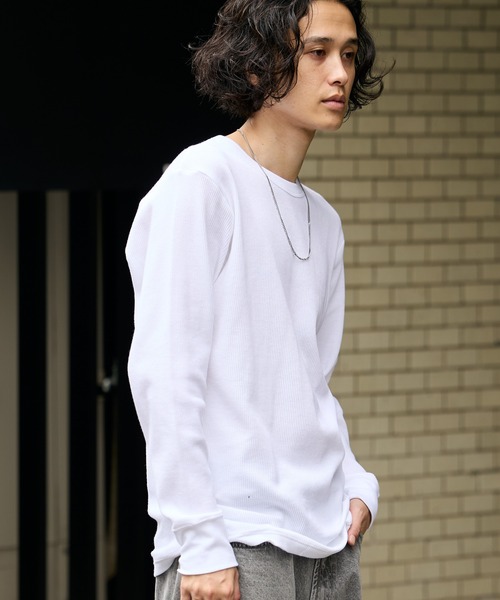 HANES(ヘインズ)の「Hanes/ヘインズ THERMALCREWNECK LS Tシャツ ワッフル ロンT ロングスリーブ サーマルT メンズ レディース 2026年秋冬 秋服 冬服(Tシャツ/カットソー・メンズ・ホワイト/ブラック/グレー・S/M/L/XL)」の22枚目の写真