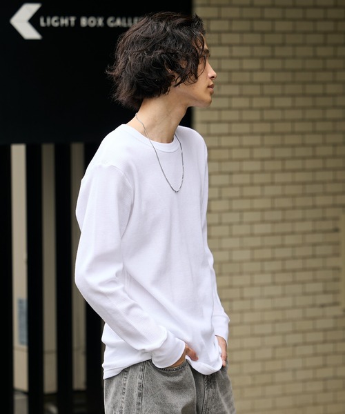 HANES(ヘインズ)の「Hanes/ヘインズ THERMALCREWNECK LS Tシャツ ワッフル ロンT ロングスリーブ サーマルT メンズ レディース 2026年秋冬 秋服 冬服(Tシャツ/カットソー・メンズ・ホワイト/ブラック/グレー・S/M/L/XL)」の21枚目の写真