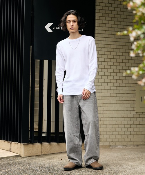 HANES(ヘインズ)の「Hanes/ヘインズ THERMALCREWNECK LS Tシャツ ワッフル ロンT ロングスリーブ サーマルT メンズ レディース 2026年秋冬 秋服 冬服(Tシャツ/カットソー・メンズ・ホワイト/ブラック/グレー・S/M/L/XL)」の20枚目の写真