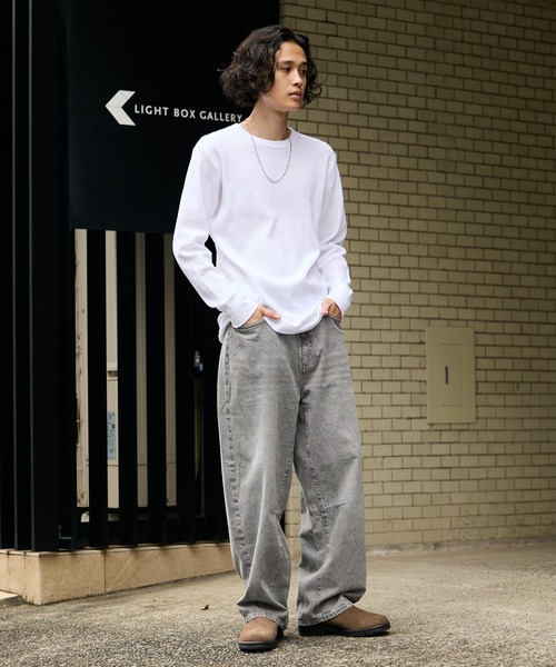 HANES(ヘインズ)の「Hanes/ヘインズ THERMALCREWNECK LS Tシャツ ワッフル ロンT ロングスリーブ サーマルT メンズ レディース 2026年秋冬 秋服 冬服(Tシャツ/カットソー・メンズ・ホワイト/ブラック/グレー・S/M/L/XL)」の16枚目の写真