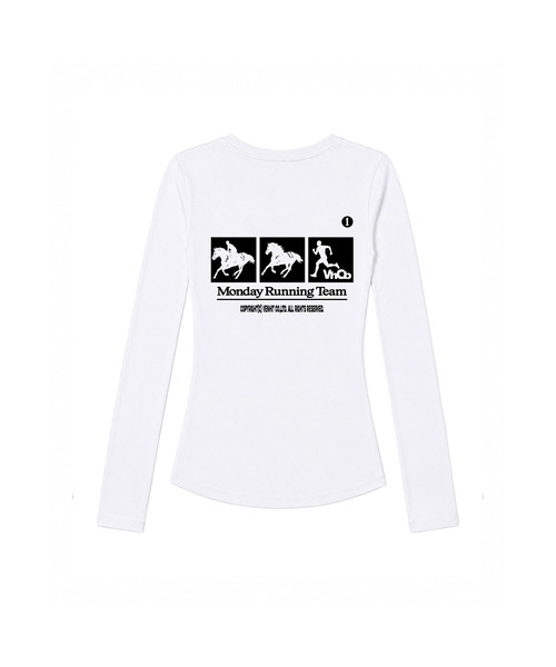 VENHIT(ベンヒット)の「MRH スリムフィット ロングスリーブ(Tシャツ/カットソー・レディース・ホワイト/ブラック/グリーン/ミント/クリーム・SMALL/MEDIUM/LARGE)」の2枚目の写真
