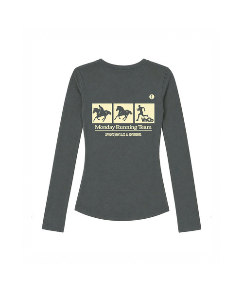 VENHIT(ベンヒット)の「MRH スリムフィット ロングスリーブ(Tシャツ/カットソー・レディース・ホワイト/ブラック/グリーン/ミント/クリーム・SMALL/MEDIUM/LARGE)」の4枚目の写真