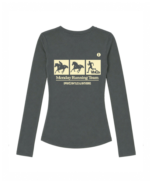 VENHIT(ベンヒット)の「MRH スリムフィット ロングスリーブ(Tシャツ/カットソー・レディース・ホワイト/ブラック/グリーン/ミント/クリーム・SMALL/MEDIUM/LARGE)」の6枚目の写真