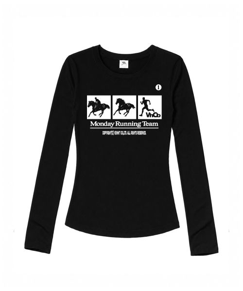 VENHIT(ベンヒット)の「MRH スリムフィット ロングスリーブ(Tシャツ/カットソー・レディース・ホワイト/ブラック/グリーン/ミント/クリーム・SMALL/MEDIUM/LARGE)」の8枚目の写真