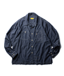 THE RESQ（ザーレスキュー）の「CHAMBRAY TEDDY OVERSHIRT [DARK INDIGO]（シャツ/ブラウス）」