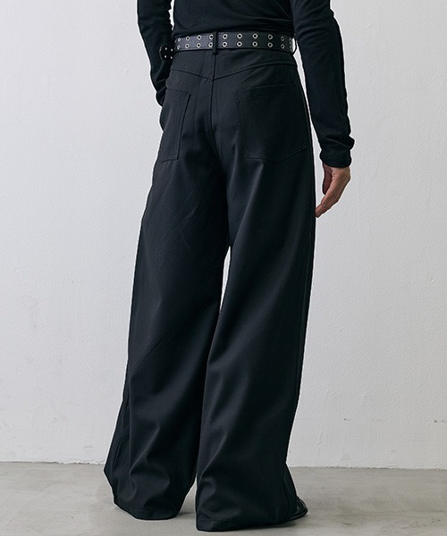 Shoowtime（ショウタイム）の「Military In-Tuck Wide Slacks / ミリタリー インタック ワイドスラックス（スラックス・メンズ・ブラック・X-LARGE/MEDIUM/SMALL）」の7枚目の写真