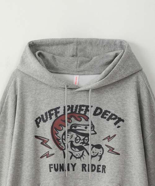 PUFF PUFF DEPT(パフパフ・デプト)の「FUNNY RIDER クロップドフーディ グレー(パーカー・レディース・その他・LARGE/MEDIUM)」の3枚目の写真