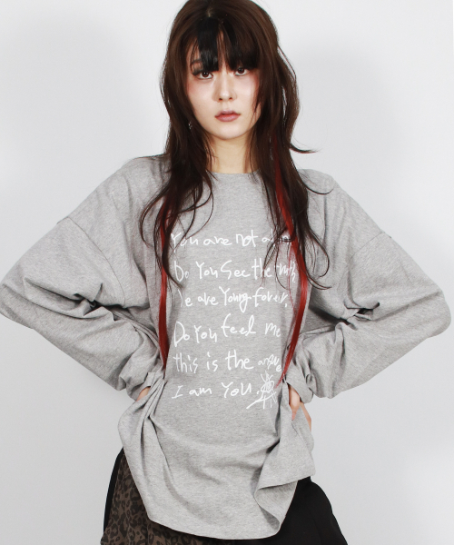 DEMARC(ドゥマーク)の「ヤングフォーエバー ステッチ長袖Tシャツ - ホワイト(Tシャツ/カットソー・レディース・その他・MEDIUM/LARGE)」の1枚目の写真