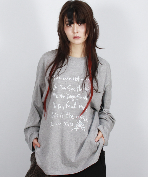 DEMARC(ドゥマーク)の「ヤングフォーエバー ステッチ長袖Tシャツ - ホワイト(Tシャツ/カットソー・レディース・その他・MEDIUM/LARGE)」の3枚目の写真