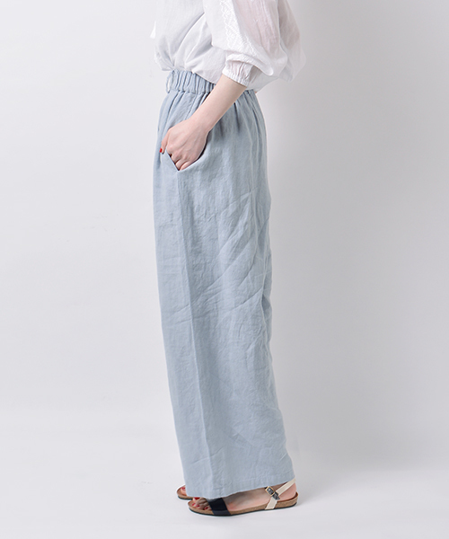 liflattie ships(リフラティ シップス)の「liflattie ships:リネン ワイドパンツ ◇(その他パンツ・レディース・グレー/ネイビー/ライトブルー/オリーブ・93/94)」の8枚目の写真