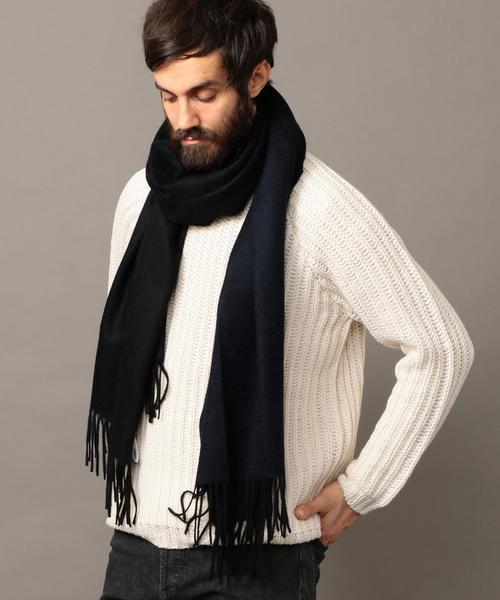 BEAUTY&YOUTH UNITED ARROWS（ビューティーアンドユースユナイテッドアローズ）の「BY ∴ リバーシブル カシミヤ ストール◆（マフラー・メンズ・ブラック/グレー/ダークブラウン・FREE）」の2枚目の写真