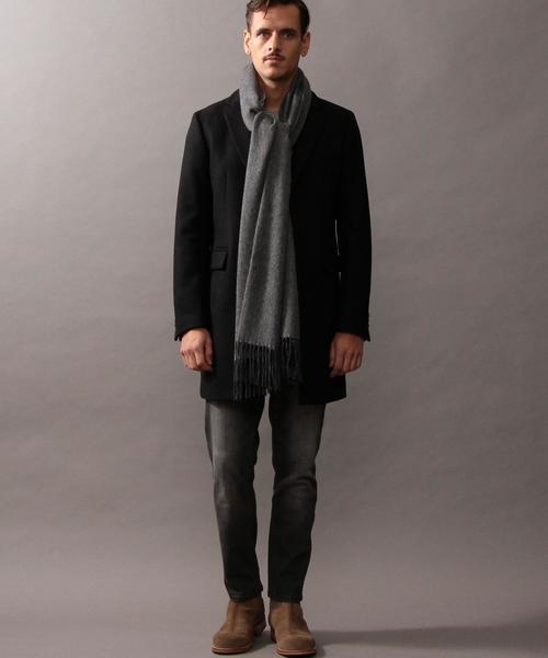 BEAUTY&YOUTH UNITED ARROWS（ビューティーアンドユースユナイテッドアローズ）の「BY ∴ リバーシブル カシミヤ ストール◆（マフラー・メンズ・ブラック/グレー/ダークブラウン・FREE）」の13枚目の写真