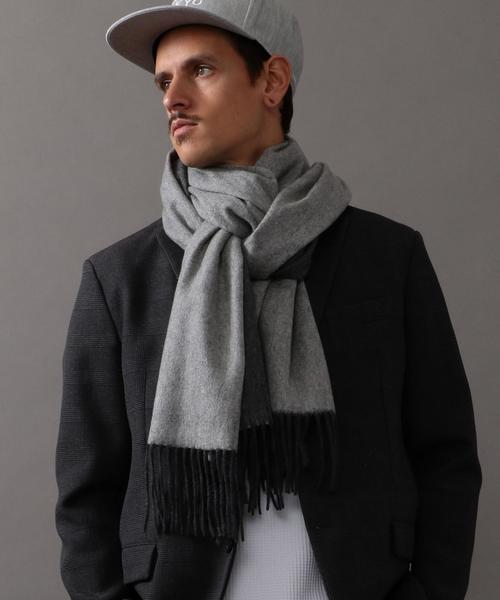 BEAUTY&YOUTH UNITED ARROWS（ビューティーアンドユースユナイテッドアローズ）の「BY ∴ リバーシブル カシミヤ ストール◆（マフラー・メンズ・ブラック/グレー/ダークブラウン・FREE）」の5枚目の写真