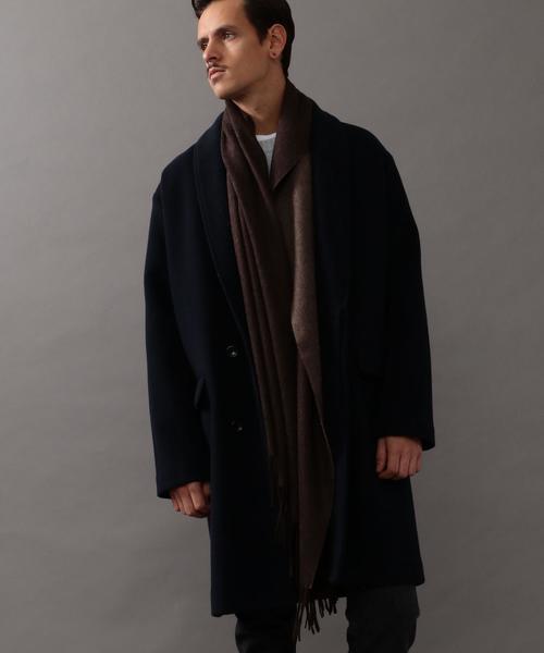 BEAUTY&YOUTH UNITED ARROWS（ビューティーアンドユースユナイテッドアローズ）の「BY ∴ リバーシブル カシミヤ ストール◆（マフラー・メンズ・ブラック/グレー/ダークブラウン・FREE）」の4枚目の写真