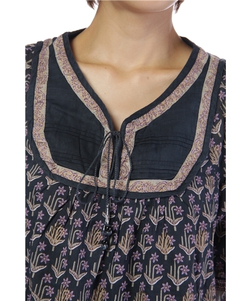 CIAOPANIC（チャオパニック）の「インド綿ＴＵ（チュニック・レディース・パープル/エンジ/グレー・FREE）」の5枚目の写真