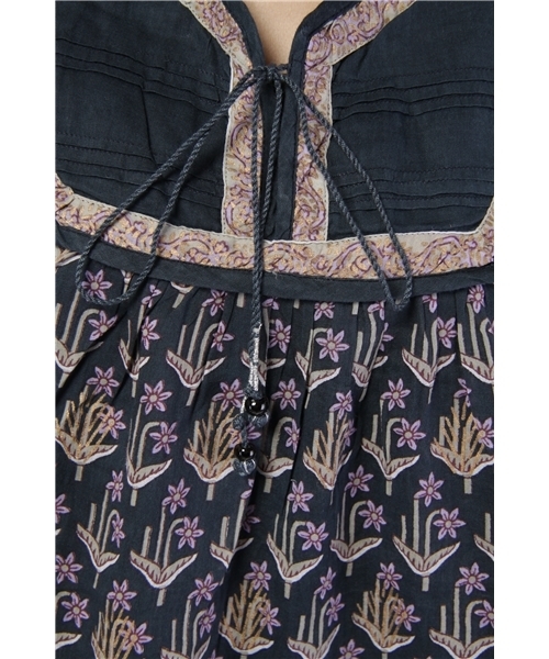 CIAOPANIC（チャオパニック）の「インド綿ＴＵ（チュニック・レディース・パープル/エンジ/グレー・FREE）」の6枚目の写真