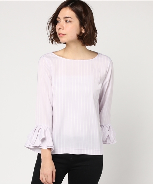 laboratory work（ラボラトリーワーク）の「ストレッチ 袖リボン切替ブラウス（シャツ/ブラウス・レディース・ホワイト系その他/パープル系その他/ネイビー・MEDIUM）」の19枚目の写真