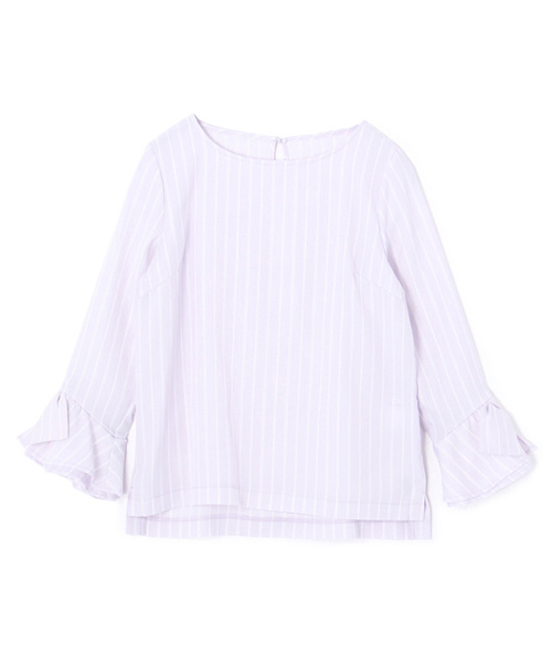 laboratory work（ラボラトリーワーク）の「ストレッチ 袖リボン切替ブラウス（シャツ/ブラウス・レディース・ホワイト系その他/パープル系その他/ネイビー・MEDIUM）」の5枚目の写真