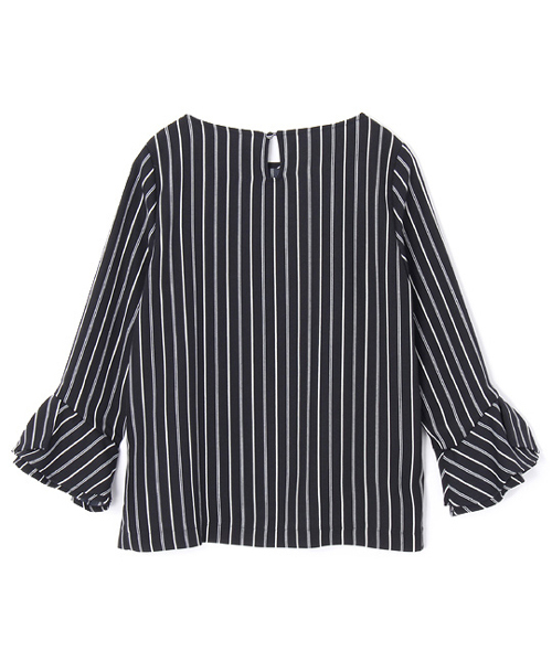 laboratory work（ラボラトリーワーク）の「ストレッチ 袖リボン切替ブラウス（シャツ/ブラウス・レディース・ホワイト系その他/パープル系その他/ネイビー・MEDIUM）」の9枚目の写真