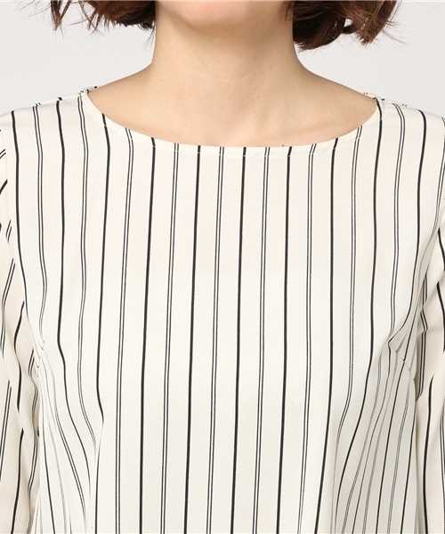 laboratory work（ラボラトリーワーク）の「ストレッチ 袖リボン切替ブラウス（シャツ/ブラウス・レディース・ホワイト系その他/パープル系その他/ネイビー・MEDIUM）」の13枚目の写真