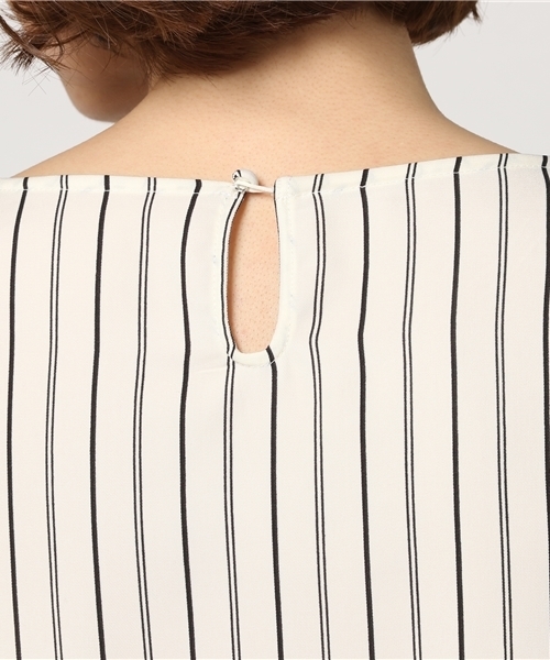 laboratory work（ラボラトリーワーク）の「ストレッチ 袖リボン切替ブラウス（シャツ/ブラウス・レディース・ホワイト系その他/パープル系その他/ネイビー・MEDIUM）」の14枚目の写真