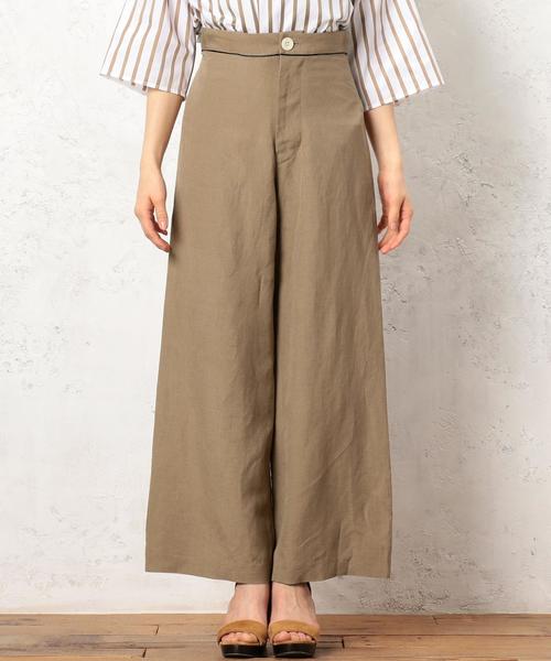 green label relaxing（グリーンレーベルリラクシング）の「KF LaPorte WIDE パンツ ◆（その他パンツ・レディース・オフホワイト/ベージュ・38/36）」の4枚目の写真